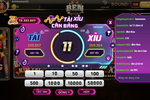 Tham gia game tài xỉu rút tiền mặt